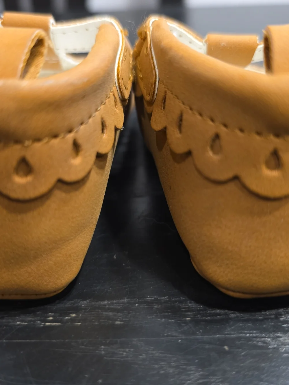 Classic T-Strap Kids Shoes in Tan